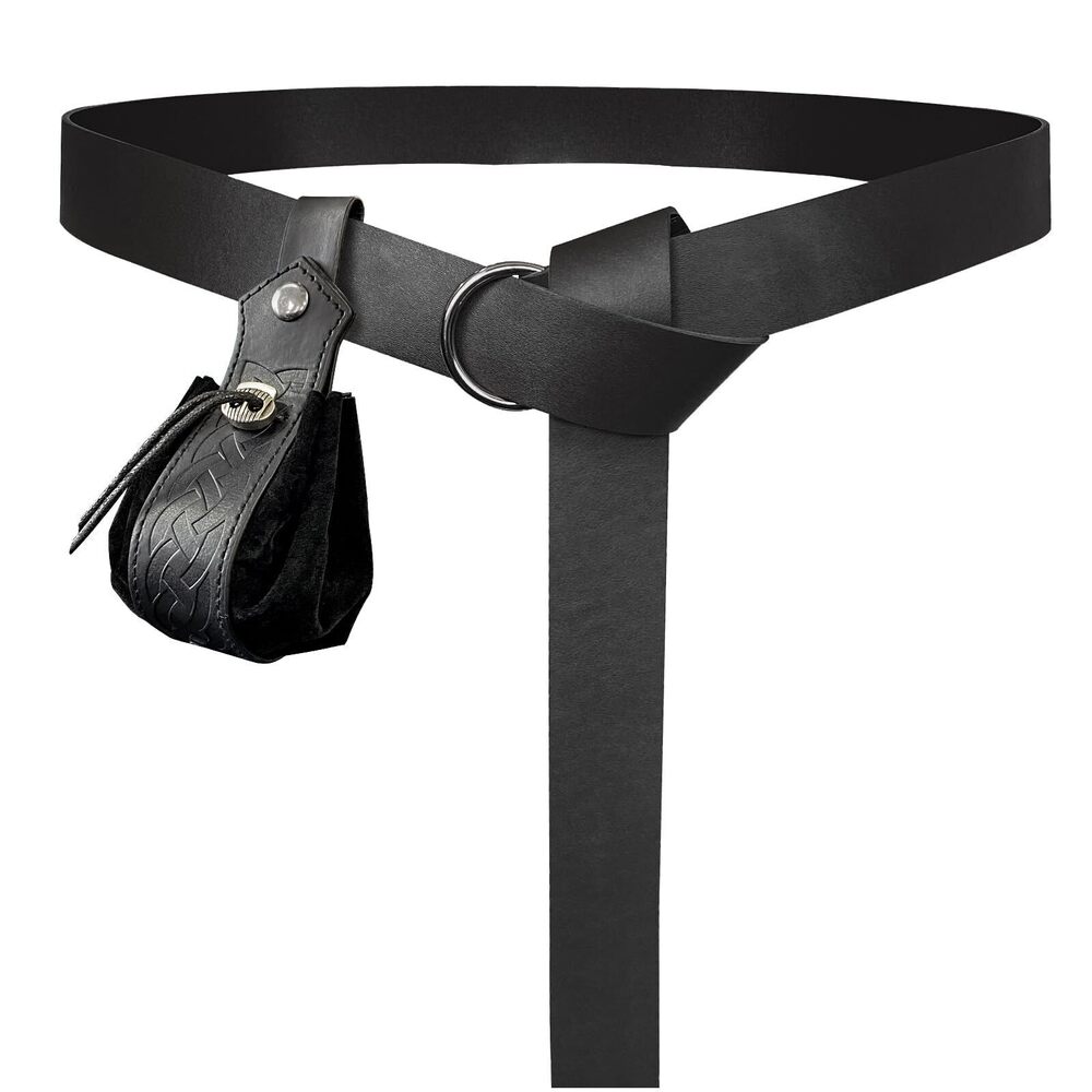 8509 Medieval O Ring Belt with Retro Nordic Drawstring Pouch, Renaissance